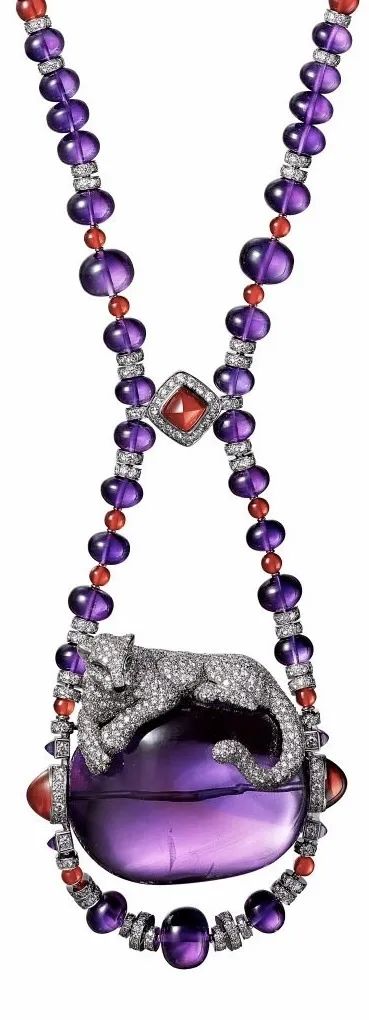 Cartier Panther Series Necklace
White gold, amethyst, ruby, diamonds