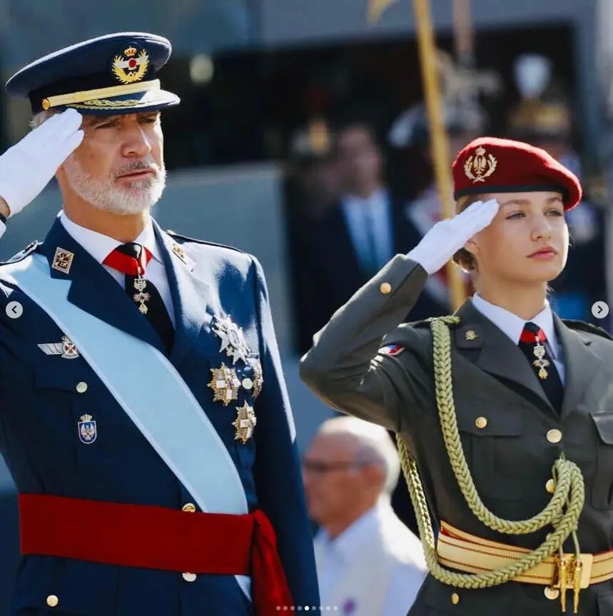 Crown Princess Leonor of Spain in military uniform