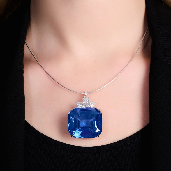 Sapphire and Diamond Pendant