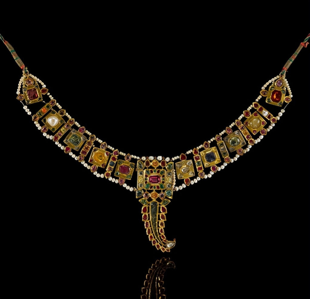 Navratna necklace with Sarpech pendant, India, 18th century and later, Sotheby's auction