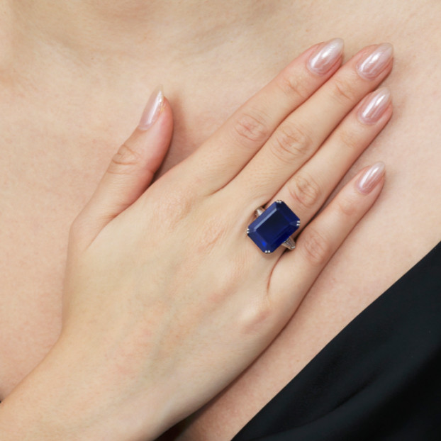 Sapphire and Diamond Ring