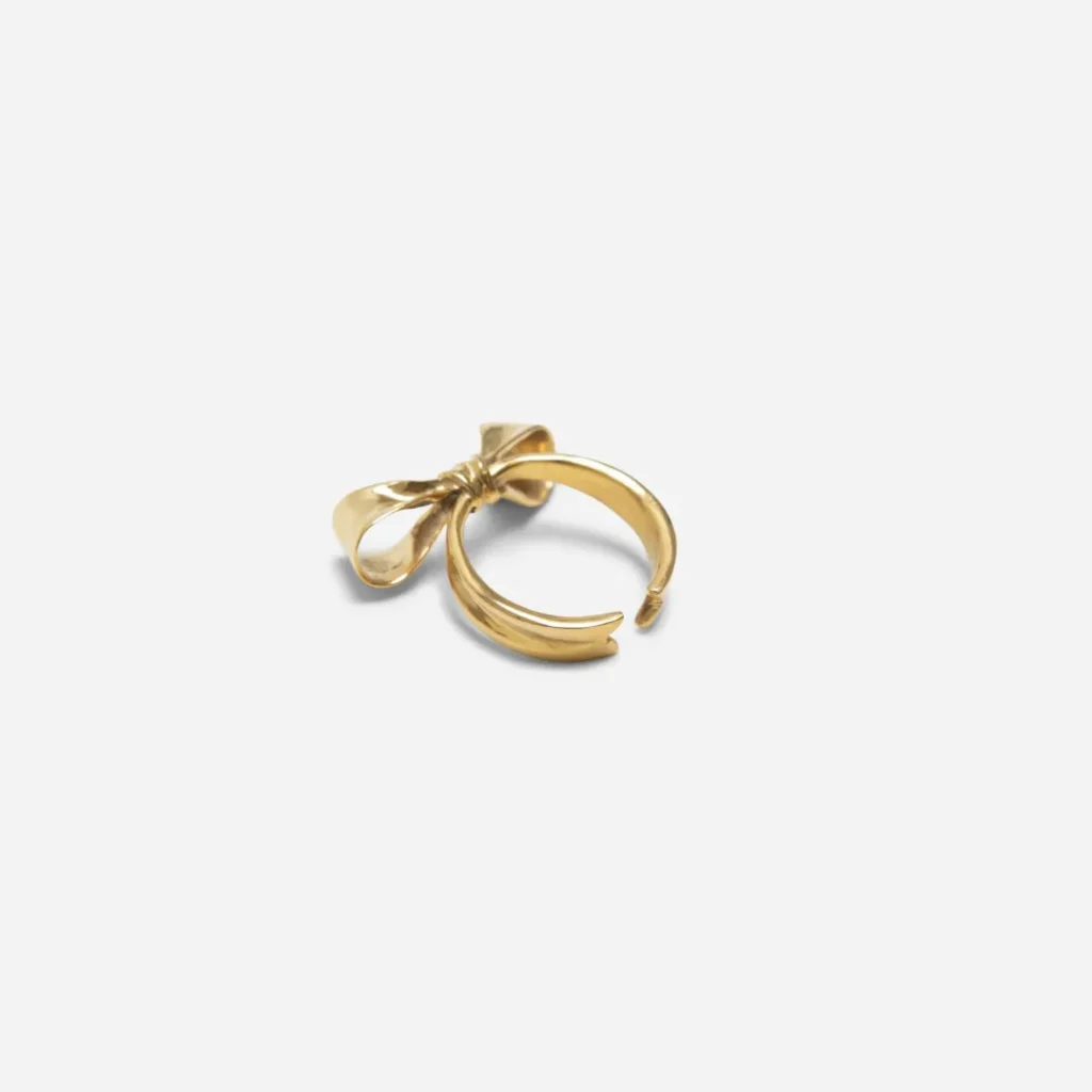 ANDRES GALLARDO-BOW-Gold Bow Gold-plated Ring