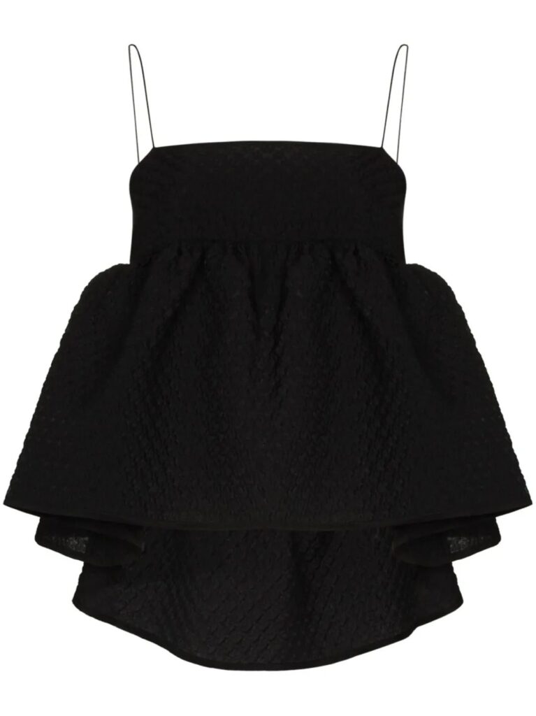 Cecilie Bahnsen Selena Ruffle Strap Top