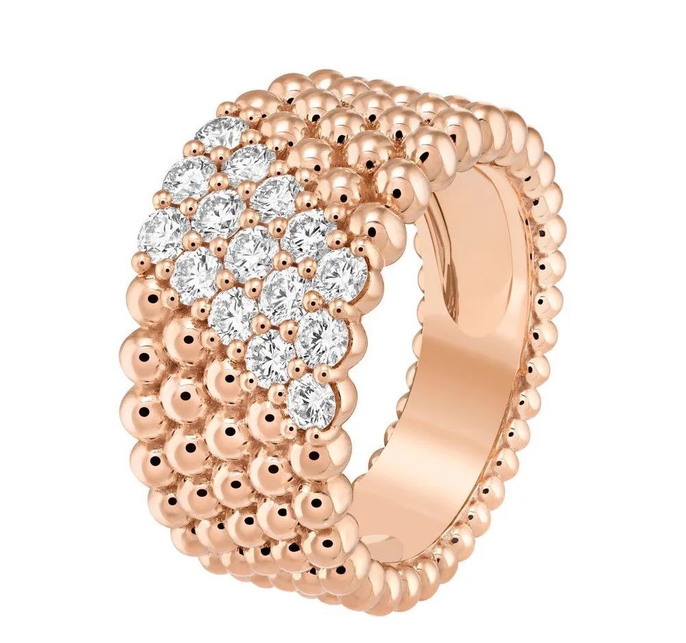 Perlée Couleurs rose gold ring, by Van Cleef & Arpels