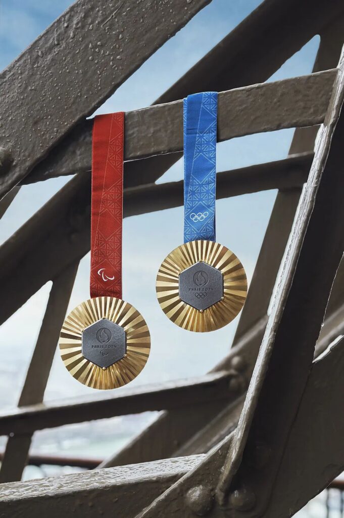 2024 Chaumet Paris-designed medals for the Paris Olympics and Paralympics