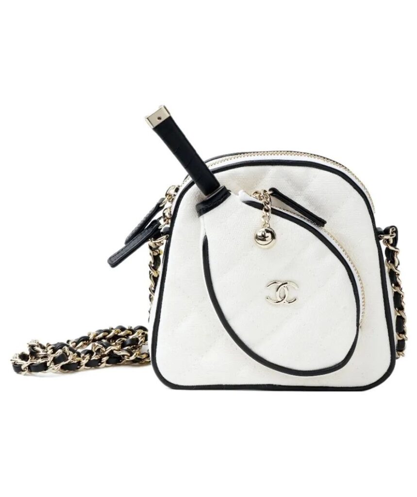 Chanel tennis racket-shaped crossbody bag