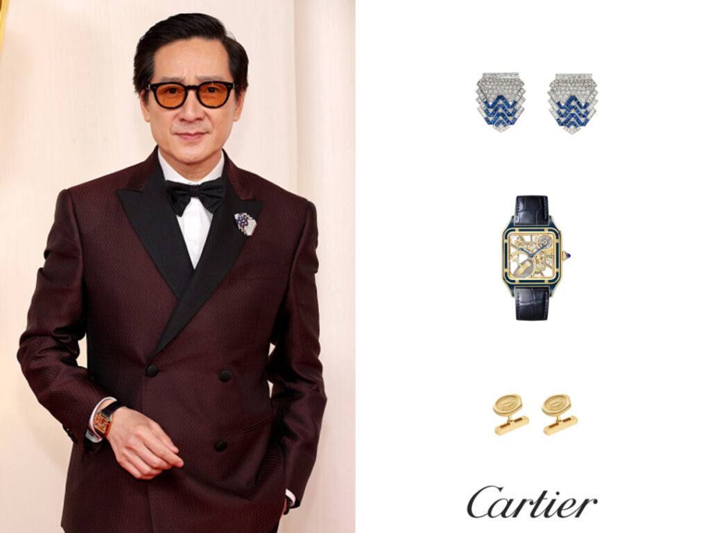 Ke Huy Quan wearing Cartier jewelry