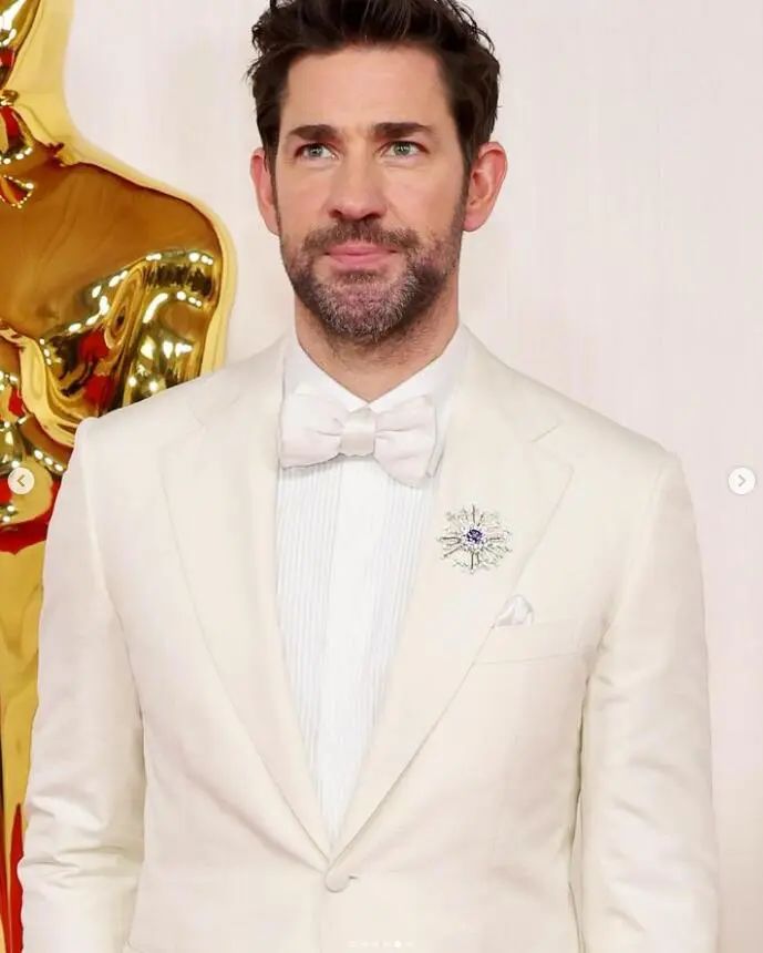 John Krasinski wearing Tiffany jewelry