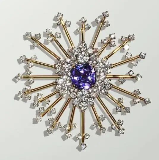 Jean Schlumberger by Tiffany brooch
Purple sapphire, diamonds