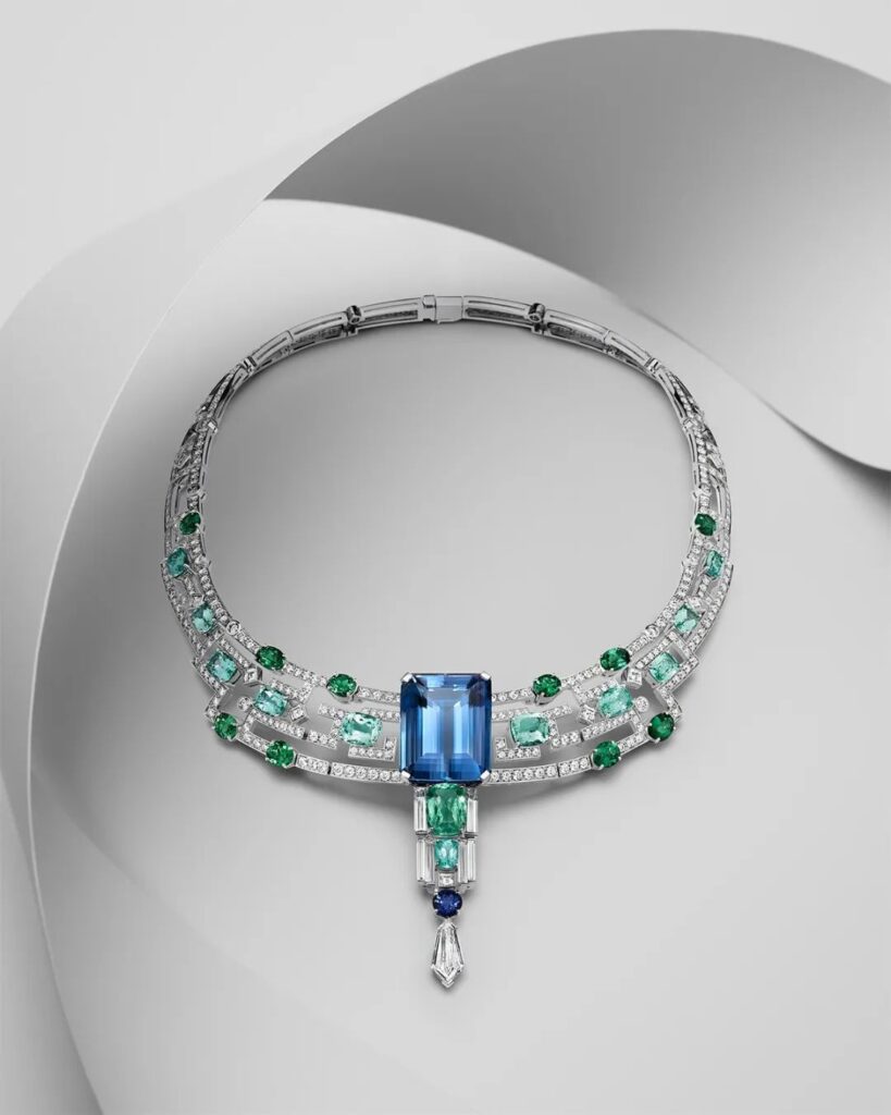 Gucci
Labirinti High Jewelry Collection Necklace
Aquamarine, Paraiba tourmaline, diamond