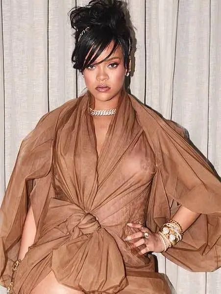 Rihanna wearing a David Webb bracelet