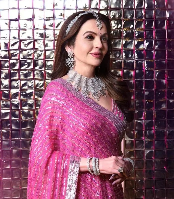 Nita Ambani's diamond lotus necklace