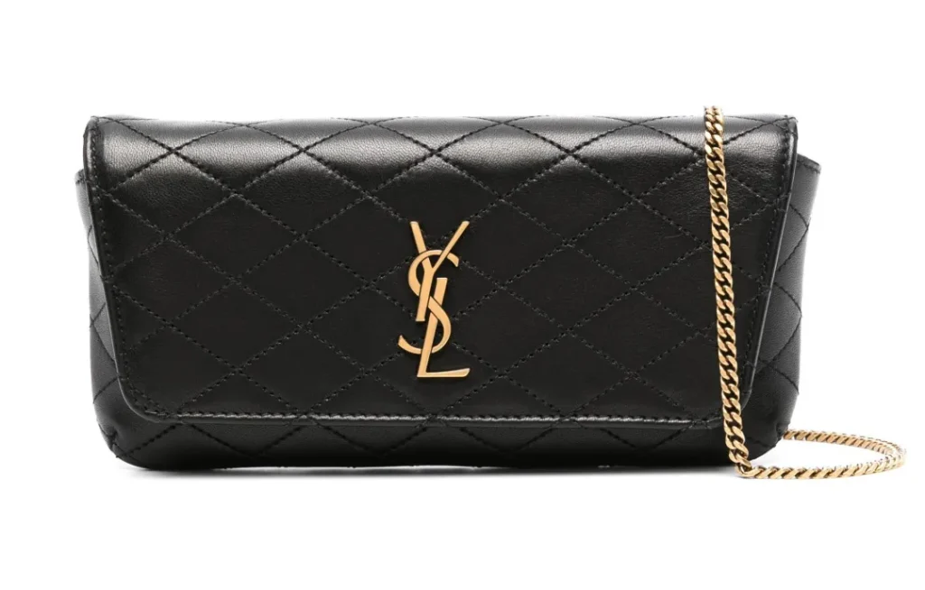 Saint Laurent quilted mini leather crossbody bag