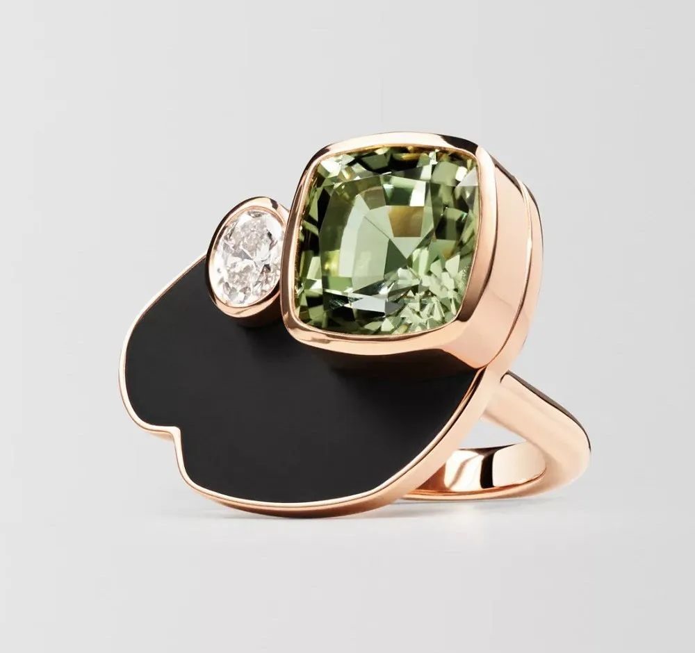 Les Jeux de l'Ombre Rose Gold Ring, by Hermès