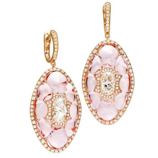 Boghossian Inlay Earrings
Diamonds, morganite