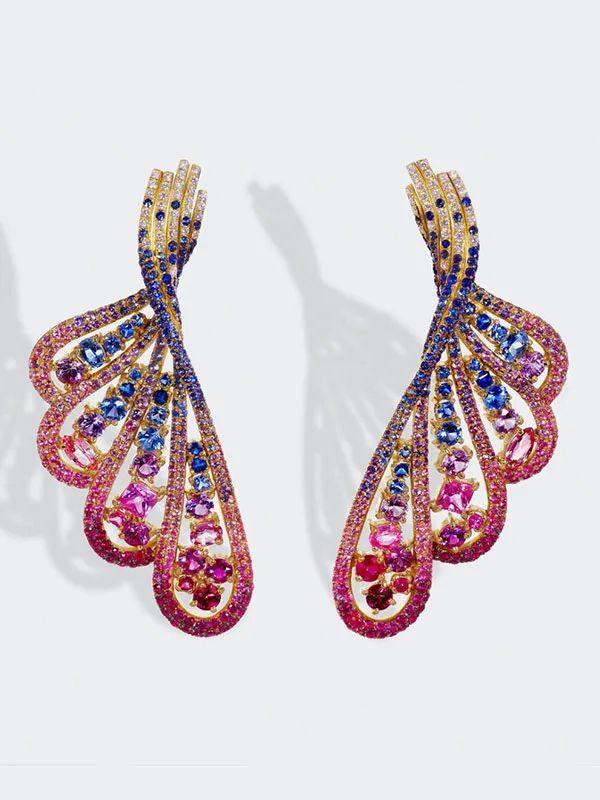 Rosior Butterfly Earrings
Sapphires, rubies, diamonds, aquamarines