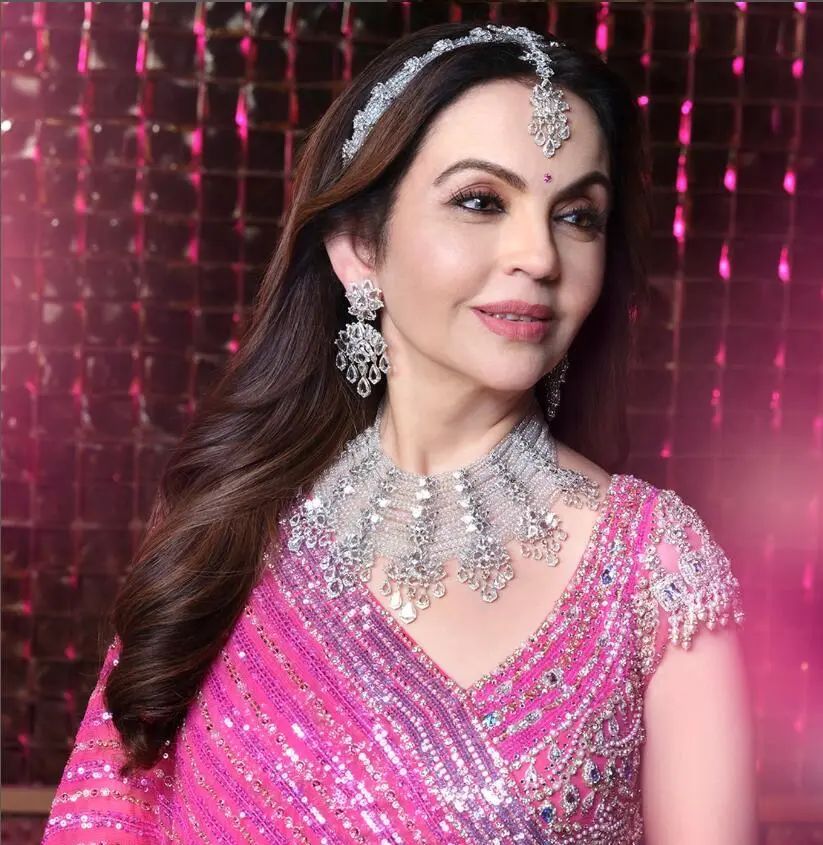 Nita Ambani's diamond lotus necklace