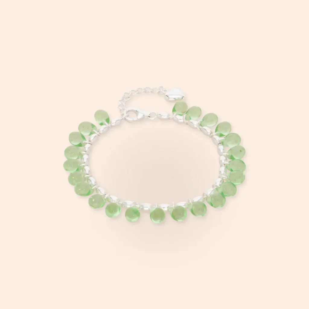 ANNELE WORLD Annele-Minty Mojito Mint Green Silver Bracelet
925 silver, handmade glass