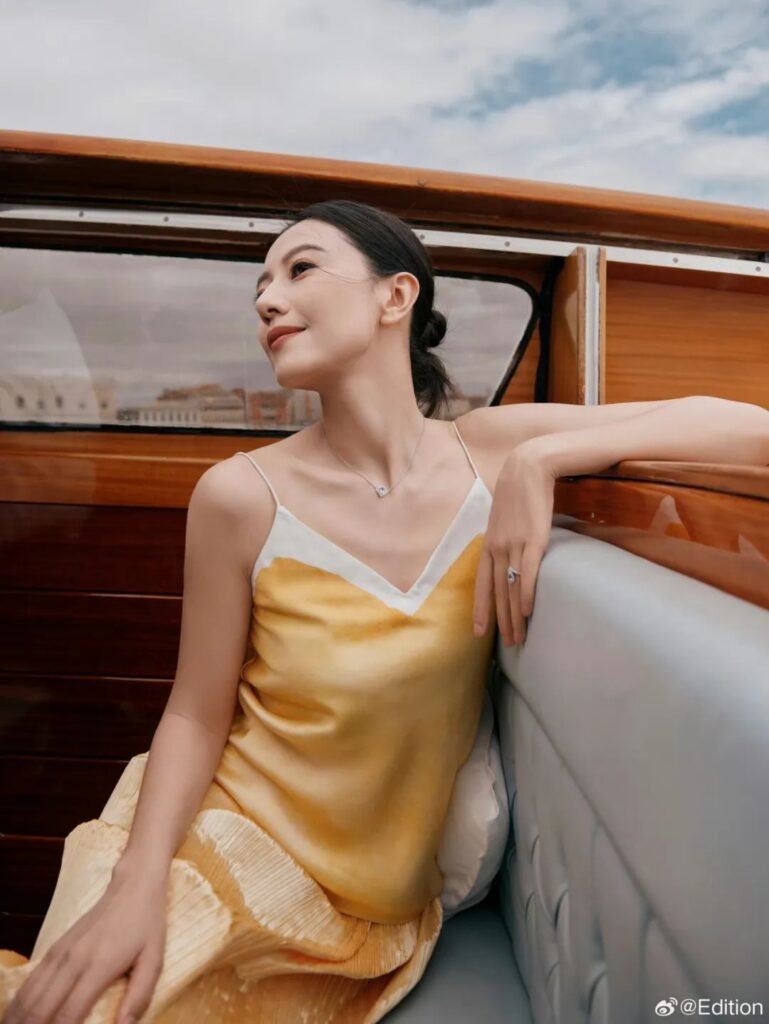 Gao Yuanyuan wearing Chaumet's Joséphine collection