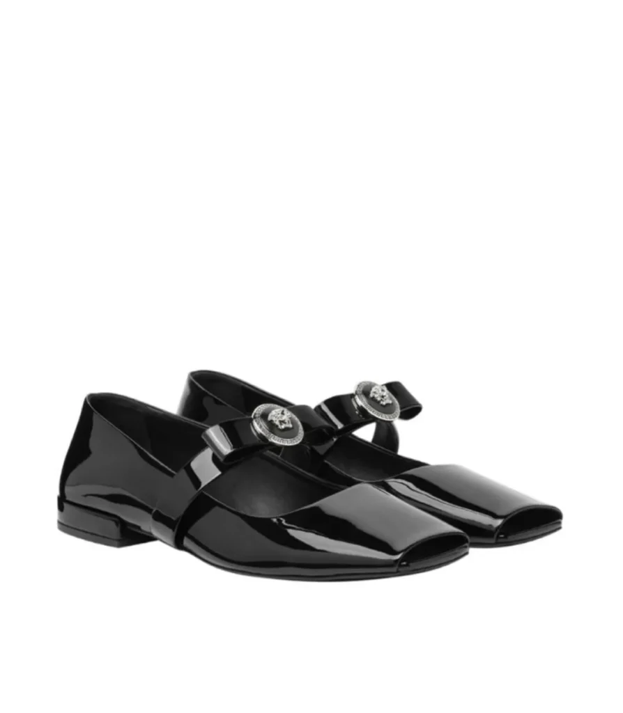 Versace Medusa-head leather ballet flats