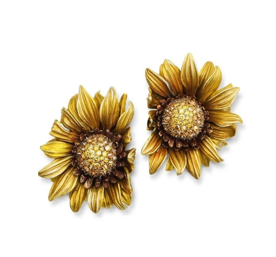 Perennial Coneflower Stud Earrings, by Hemmerle