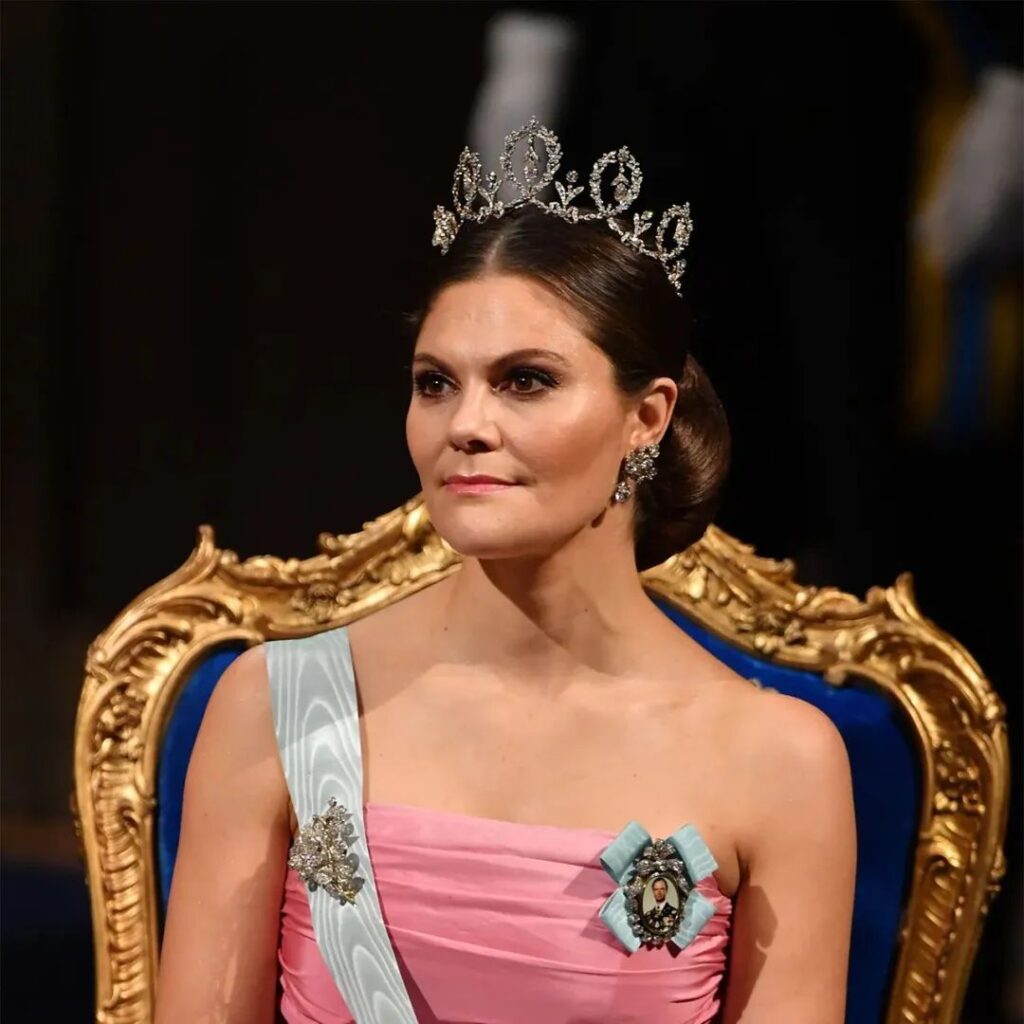 Crown Princess Victoria of Sweden wearing the Connaught Diamond Tiara