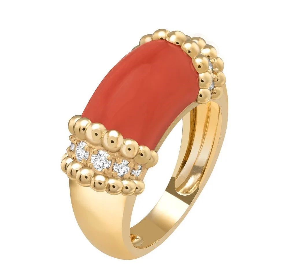 Perlée Couleurs yellow gold ring, by Van Cleef & Arpels