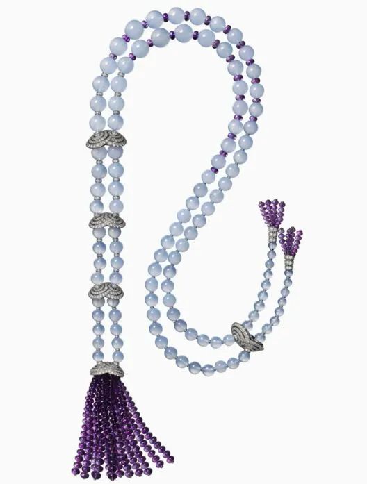 Cartier
Étourdissant High Jewelry Collection, Viloine Necklace
Chalcedony, amethyst, diamonds