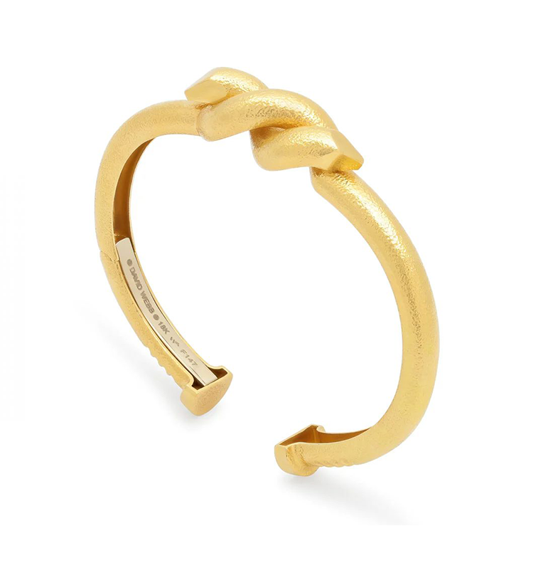 David Webb Twisted Nail open bangle