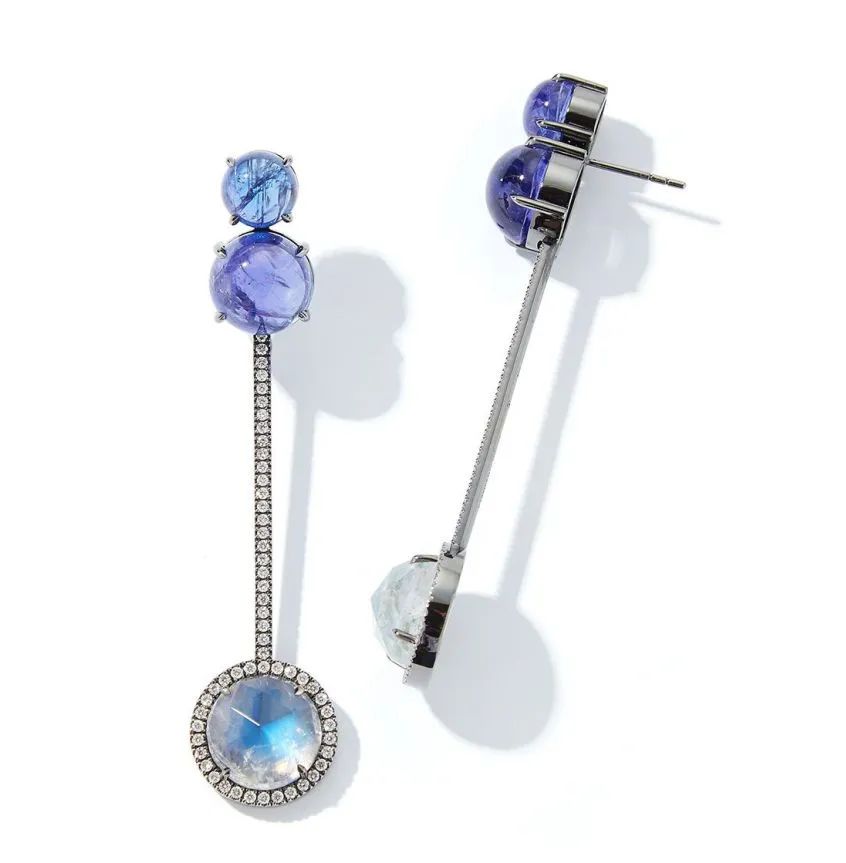 Katherine Jetter Earrings
Tanzanite, moonstone