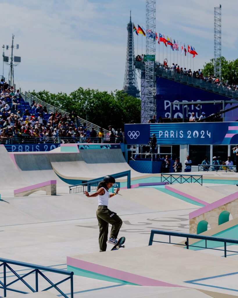 Art Deco style skateboarding venue